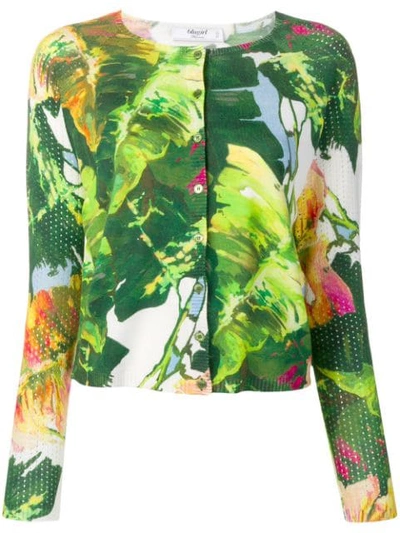 Blugirl Floral Print Cardigan In Green