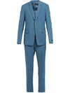 Prada Wool And Mohair Single-breasted Suit In Blue