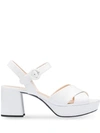 Prada Platform Sandals - White