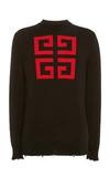 Givenchy Logo Embroidered Sweater In Black