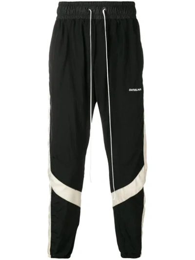 Daniel Patrick Contrast Stripe Track Trousers In Black