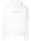 Famt 'don't Ask Don't Tell' Printed Hoodie In White
