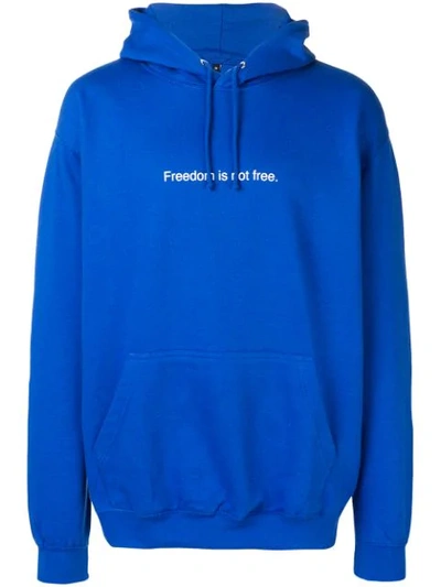 Famt F.a.m.t. 'freedom Is Not Free' Hoodie - 蓝色 In Blue