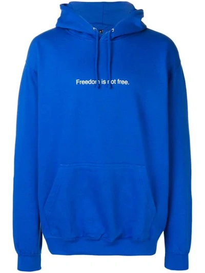 Famt 'freedom Is Not Free' Hoodie In Blue