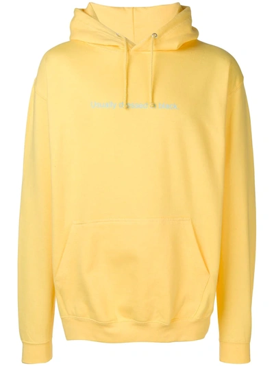 F.a.m.t. 'usually Dressed In Black' Printed Hoodie - Yellow