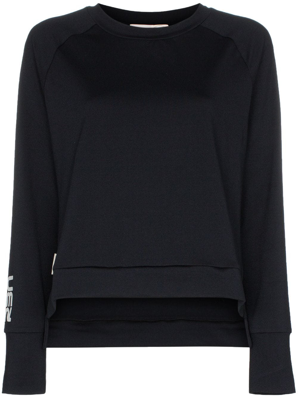 Rbn X Bjorn Borg X Rbn Logo Print Asymmetric Hem Jumper - Black | ModeSens