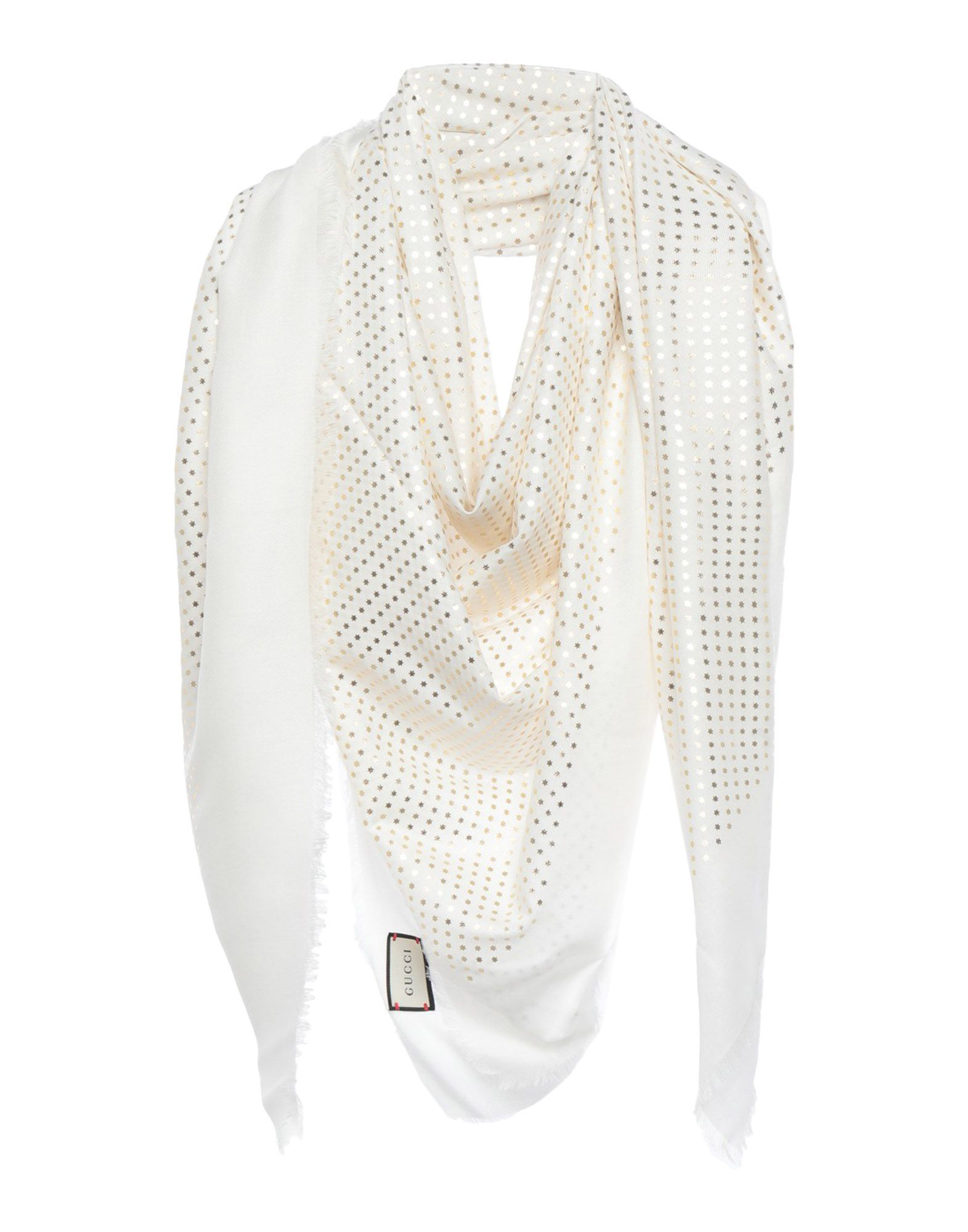 Gucci Square Scarf In White ModeSens