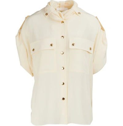 Chloé Cream Color Silk Shirt In Beige
