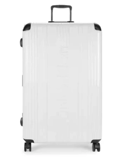 Calvin Klein Logo 30-inch Spinner Suitcase In White