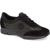 Mephisto 'yael' Soft-air Sneaker In Black Suede