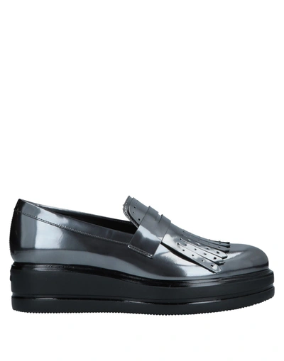 Hogan Loafers In Steel Grey