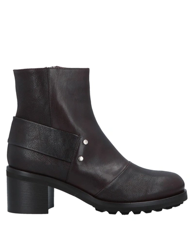 Alberto Fermani Ankle Boots In Dark Brown