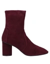 Stuart Weitzman Ankle Boots In Maroon