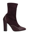 Paola D'arcano Ankle Boots In Deep Purple