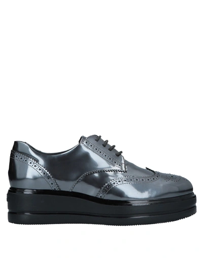 Hogan Lace-up Shoes In Lead