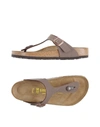 Birkenstock Flip Flops In Khaki
