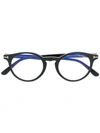Tom Ford Round Frame Glasses In 黑色