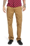 Vans Authentic Slim Fit Stretch Chinos In Dirt