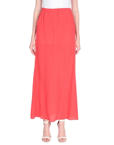 Emporio Armani Long Skirts In Coral