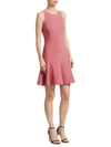 Elizabeth And James Seamed Fit-and-flare Dress In Dusty Rose
