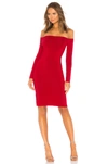 Elizabeth And James Omorose Off The Shoulder Dress In Bright Red