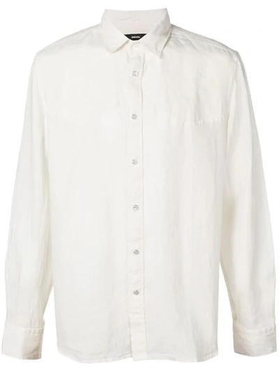 Diesel Snap Button Shirt In White