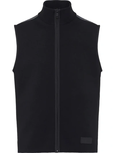 Prada Punto Stoffa Knit Vest In Black