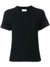 Barrie Cashmere Ribbed Knit Top In Black