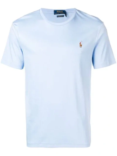 Polo Ralph Lauren Embroidered Logo T-shirt In Blue