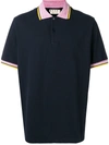 Marni Contrast Collar Polo Shirt - Blue
