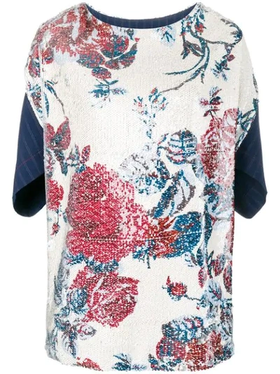 Antonio Marras Floral Embroidered Top In Multicolore