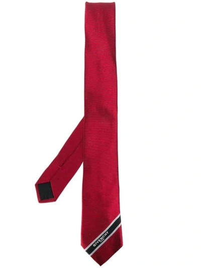 Givenchy Jacquard Tie In Red