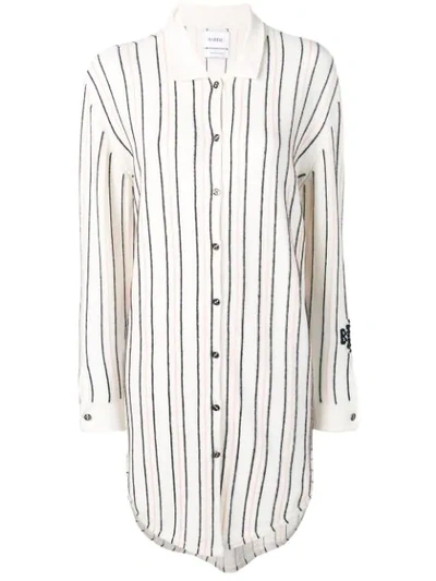 Barrie Stripe Knitted Shirt Dress In Multicolor