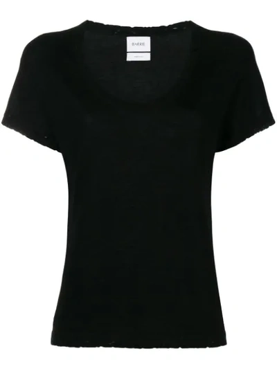 Barrie Sweet Eighteen Distressed Cashmere T-shirt In Black