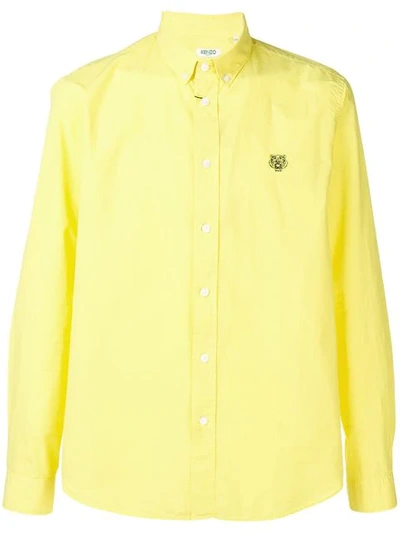 Kenzo Hemd Mit Tiger-logo In 39 Citron Yellow