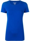 Majestic Round Neck Fitted T In Blue