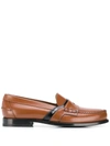 Prada Classic Logo Loafers - Brown