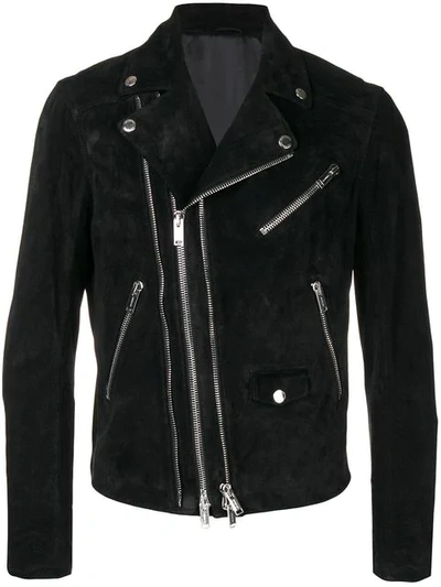 Les Hommes Schmale Bikerjacke In Black