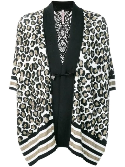 Antonio Marras Leopard Print Cardigan In Black