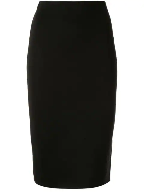 Ralph Lauren High-Rise Silk Pencil Skirt In Black | ModeSens