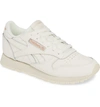 Reebok Classic Leather Sneaker In Chalk/ Rose Gold/ Paper White