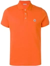 Moncler Logo Polo Top In Orange