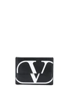 Valentino Garavani Valentino  Contrasting Logo Card Holder - Black
