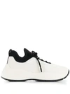 Prada Exaggerated-sole Mesh Trainers In White