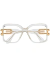 Cazal Oversized Frame Glasses In 白色