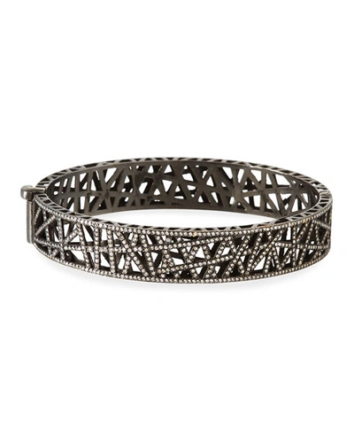 Yossi Harari 18k Gold & Rhodium Diamond Pave Cuff Bracelet
