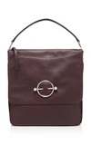 Jw Anderson Disc Leather Hobo Bag In Burgundy