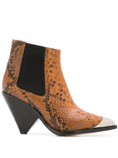 Isabel Marant Étoile Cone Heel Boots In Brown