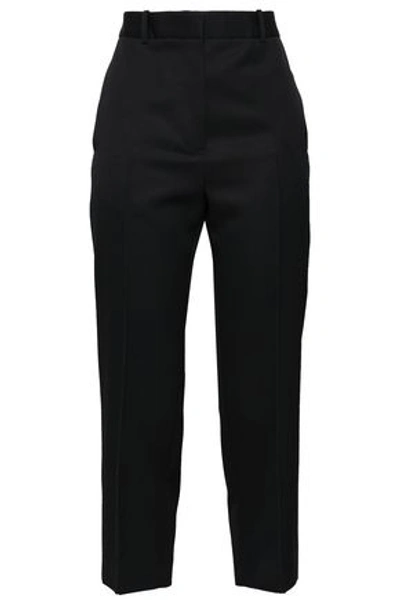 Jil Sander Woman Cropped Wool-twill Straight-leg Pants Black