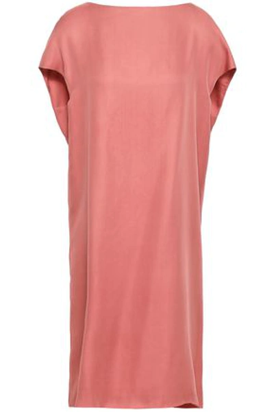Marni Washed-silk Dress In Antique Rose